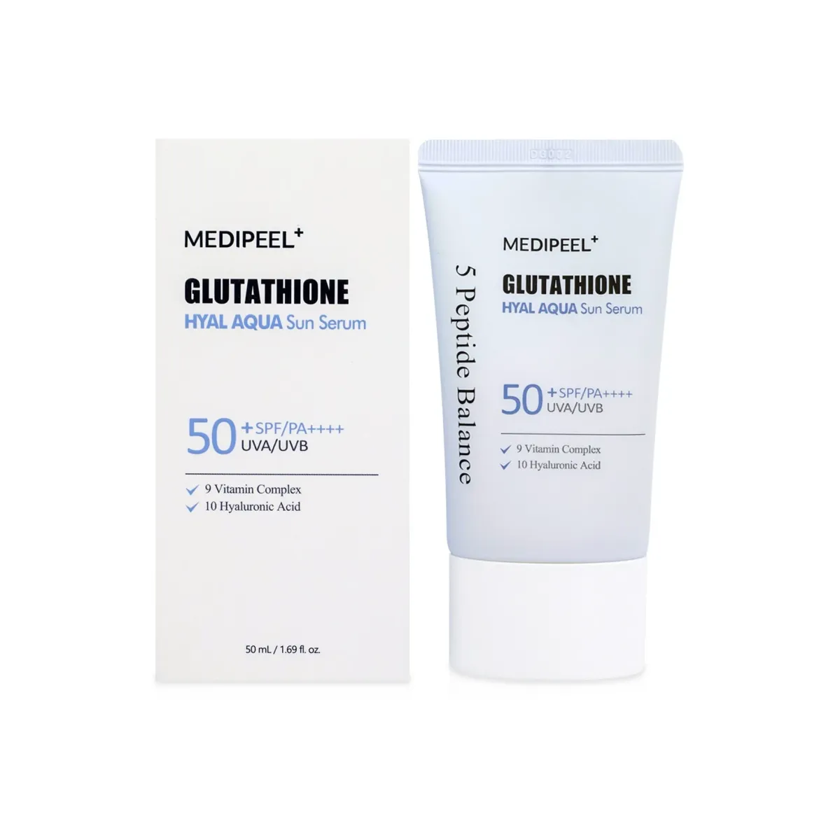 Medi-Peel Glutathione Hyal Aqua сонцезахисна сироватка зволожувальна SPF50 50мл