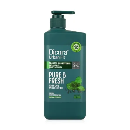 Dicora Urban Fit шампунь-кондиціонер 2in1 Pure & Fresh проти лупи* 800мл