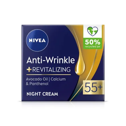 Nivea Anti-wrinkle крем нічний ревіталізація 55+ 50мл