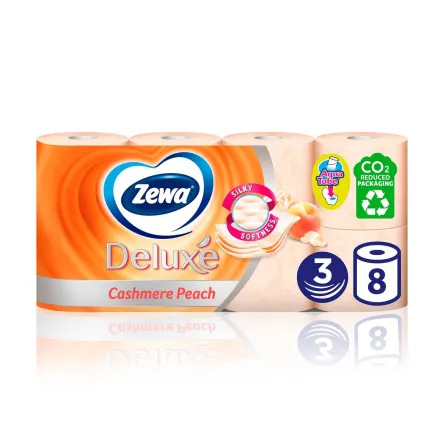 Zewa Deluxe туалетний папір Cashmere Peach 3 шари 8 шт.