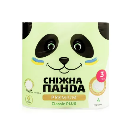 Snow Panda PREMIUM туалетний папір Classic PLUS 3 шари 4 шт.