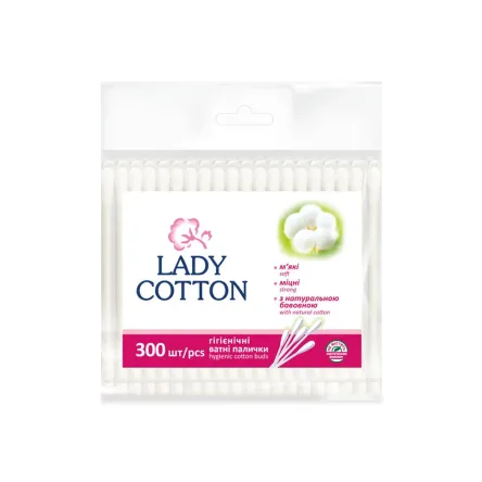 Lady Cotton ватні палички в п/ет.пакеті 300 шт.