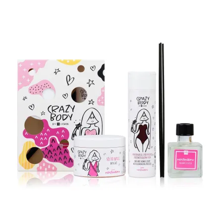 Crazy Body набір Mashmallow fragrance гель для душу, сіль, аромадифузор
