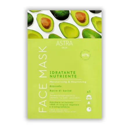 Astra Skin маска тканинна зволожуюча і живильна Avocado * 12мл