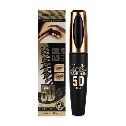 Kiss Beauty туш для вій водостійка 5D Curling Lashes чорна 12мл
