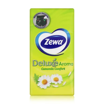 Zewa Deluxe паперові хустинки 3шари Camomile Comfort 10 шт.
