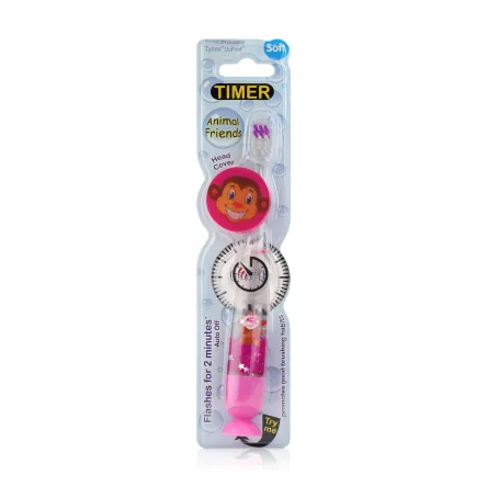 Bi-Brite зубна щітка дитяча з тайм.,ковп.,ручка-іграшка з присоско