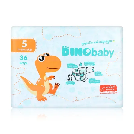 Dino Baby підгузки (5) 36 шт.