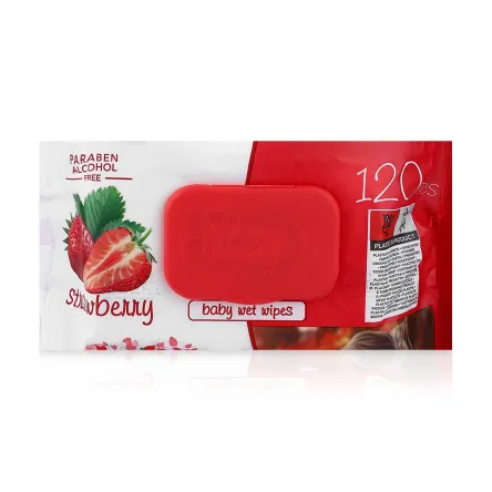Sleepy дитячі вологі серветки strawberry 120 шт.