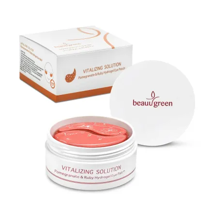Beauugreen патчі під очі освітлюючі з екстрактом граната і рубіновою пудрою 60 шт.