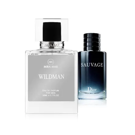 MiraMax парфумована вода для чоловіків Wildman vs Christian Dior Sauvage 50мл