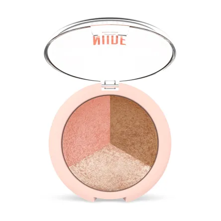 Golden Rose Nude Look палітра для контурування Baked Trio Face Powder 9.5г