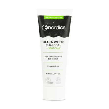Nordics Organic зубна паста *Ultra White Charcoal +matcha 75мл