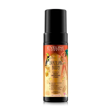 Eveline Cosmetics Brazilian Body автозасмага експрес-пінка для світлої і смуглої шкіри 150мл