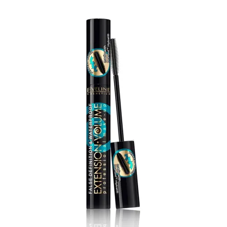 Eveline Cosmetics Extension Volume туш для вій водостійка чорна 10мл