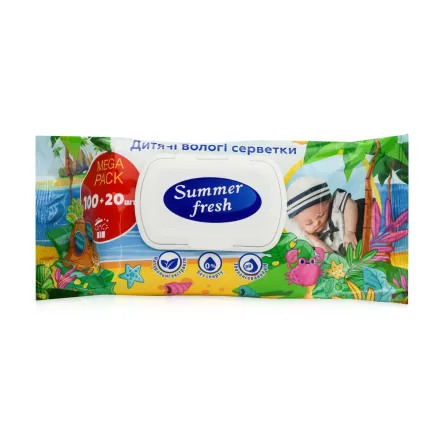 SammerFresh дитячі вологі серветки 100+20 шт.