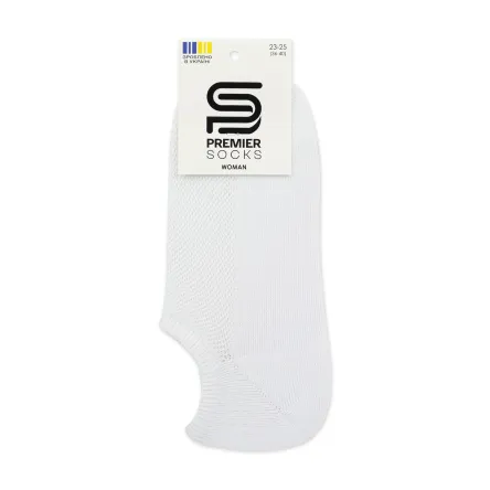 Premier Socks шкарпетки жіночі низькі 14В35/6С ультракороткі сітка білі р.23-25