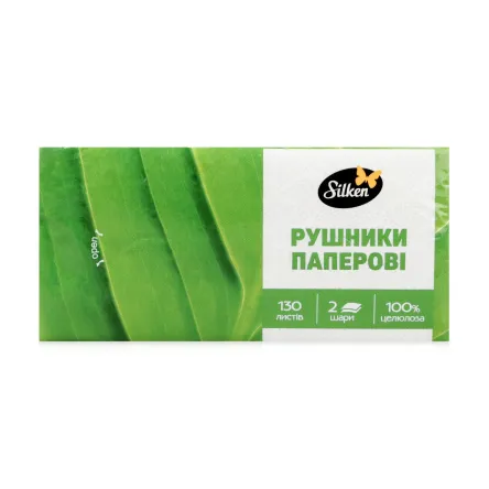 Silken V-складання рушник паперовий 2 шари, 130листів