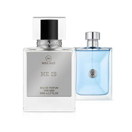 MiraMax парфумована вода для чоловіків He Is vs Versace Pour Homme 50мл