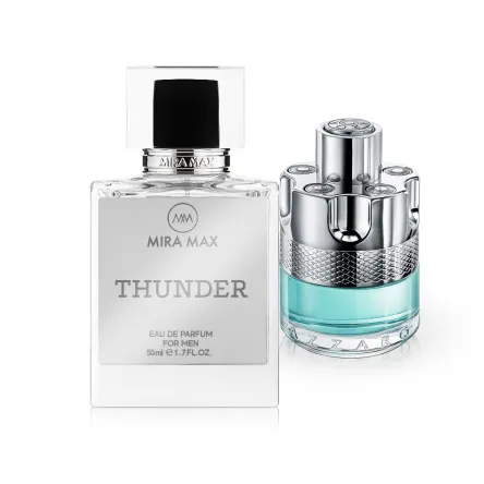 MiraMax парфумована вода для чоловіків Thunder vs Azzaro Wanted Tonic 50мл