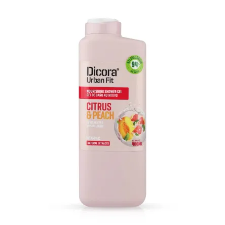 Dicora Urban Fit крем-гель для душу Vit C Citrus & Peach зволоження* 400мл