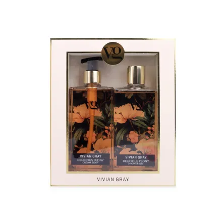 VivianGray Delicious Peony набір гель д/душа крем мило д/рук 350мл 2 шт.