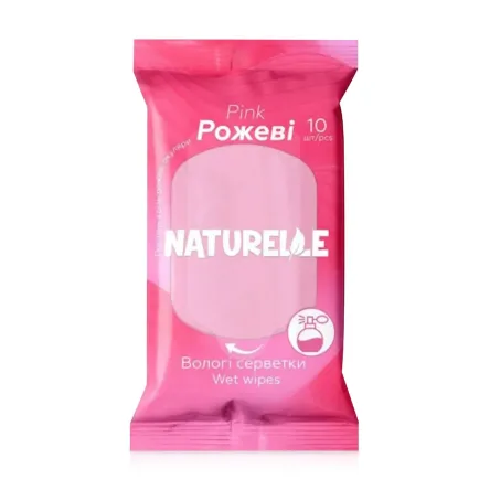 Naturelle Pink вологі серветки рожеві 10 шт.