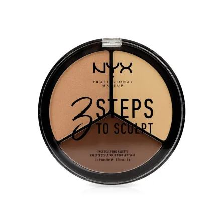 NYX Professional Makeup 3 Step to Sculpt палітра для контурування 02 Light ** 5г