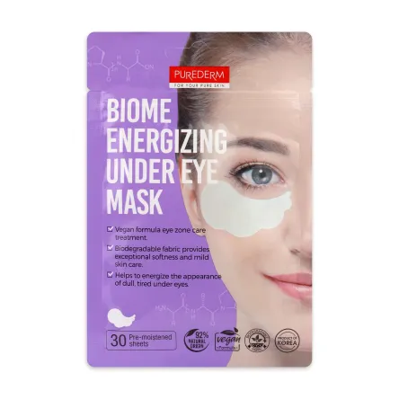 Purederm патчі для повік пробіотичні веганські 30г 30 шт.