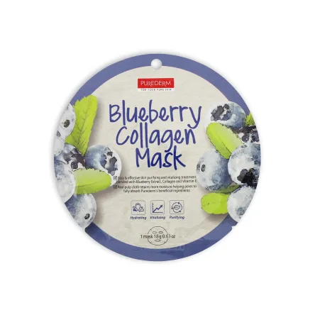 Purederm Circle маска тканинна колагенова, лохина 18г