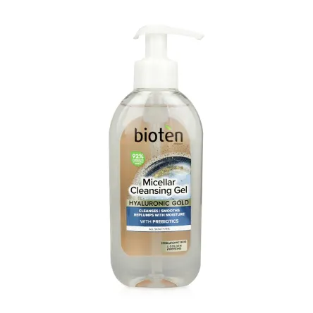 Bioten Hyaluronic Gold гель для вмивання міцелярний 200мл