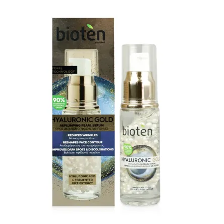 Bioten Hyaluronic Gold сироватка відновлююча перлинна 30мл