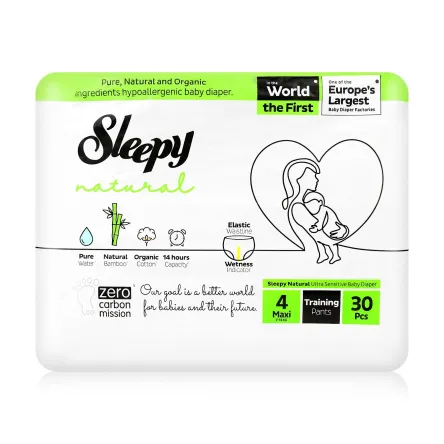 Sleepy Natural трусики-підгузки (4) 30 шт.