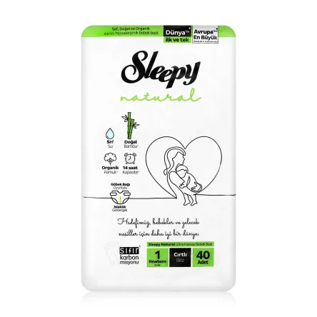 Sleepy Natural підгузки (1) 40 шт.