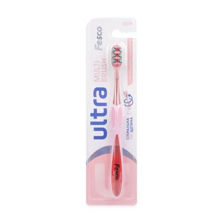Fesco Ultra зубна щітка Multibrush рожева