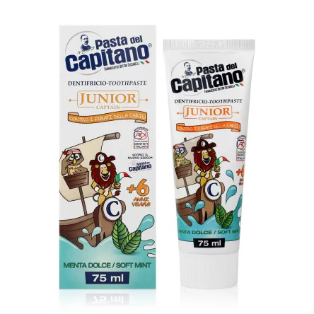 Pasta del Capitano дитяча зубна паста юніор Soft мint 75мл