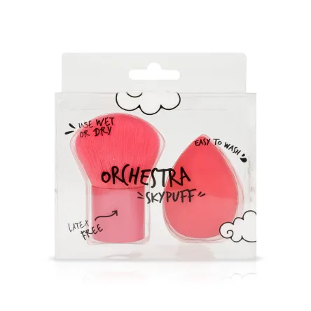 Orchestra Skypuff набір для нанесення тону спонж+кабукі KSR 2/1 фуксія*