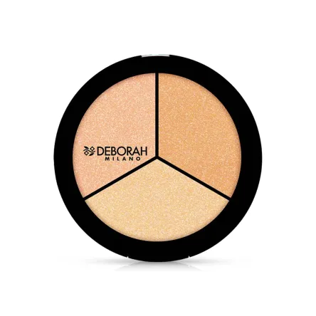 Deborah Trio палітра хайлайтерів Beige/Gold/Rose 5г