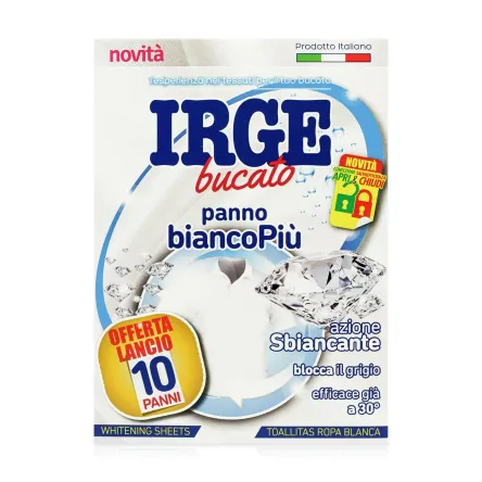 Irge серветки-пастка для прання білих речей з відбілювачем 10 шт.