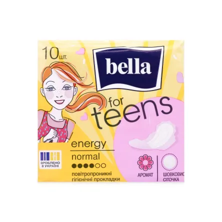 Bella for teens прокладки energy silky drai deo 10 шт.