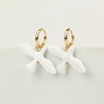 WOD Ptashka сережки 4* № 1 gold white
