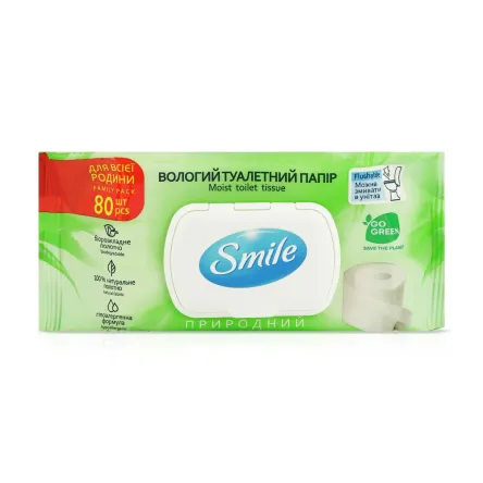 Smile вологий туалетний папір для всієї родини 80 шт.