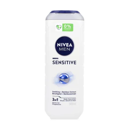 Nivea MEN гель-шампунь чоловічий 3in1 Sensitive 500мл