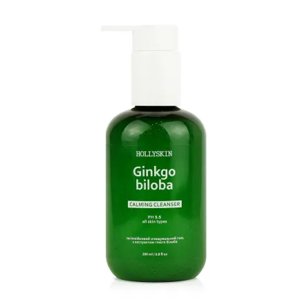HOLLYSKIN Ginkgo biloba гель для вмивання заспокійливий, очищувальний 200мл