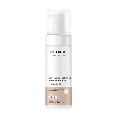 Re.Care Soft & Deep мус для вмивання міцелярний, глибоке очищення 150мл