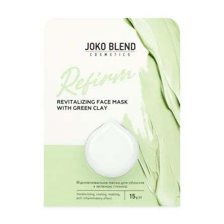 Joko Blend маска глиняна зелена відновлювальна Refirm 15г