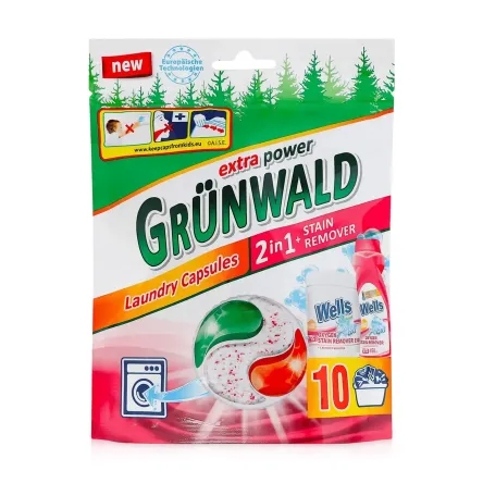 Grunwald капсули для прання 2в1 з плямовивідником 10 шт.