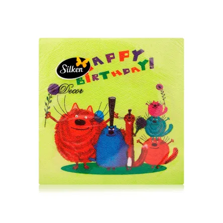 Silken серветки столові 2шари HAPPY BIRTHDAY 16 шт.