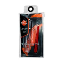 Staleks Expert пінцет зі скошеними краями ТЕ-11/3 червоний* — Photo 3