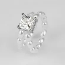 WOD каблучка 4* № Pearl 1 р.16-19 — Photo 2